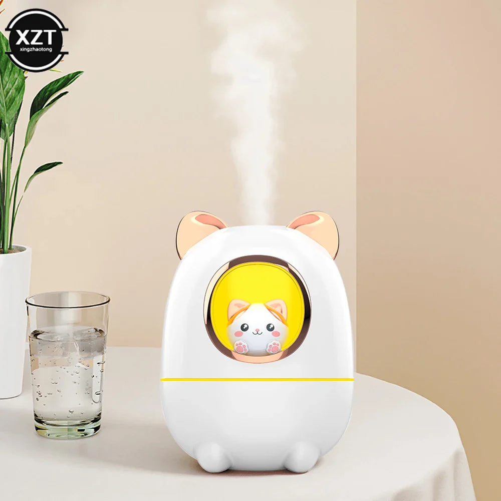 USB Air Humidifier, Cute Cat with Night Light
