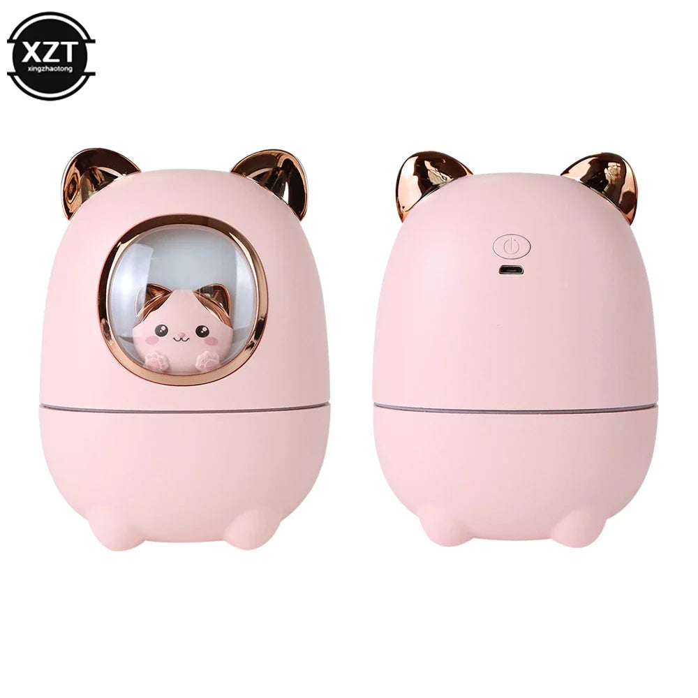 USB Air Humidifier, Cute Cat with Night Light