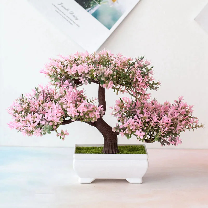 Artificial Bonsai Plants, Potted Home Decoration