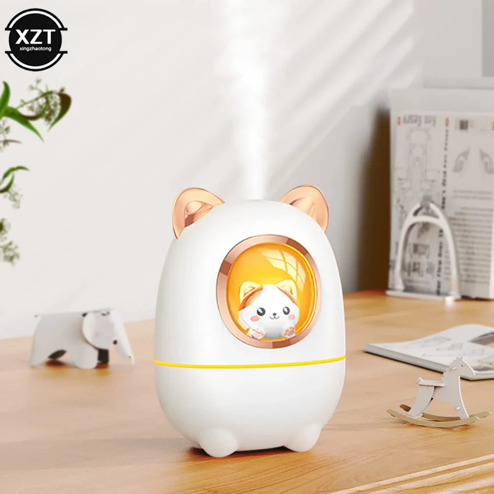 USB Air Humidifier, Cute Cat with Night Light