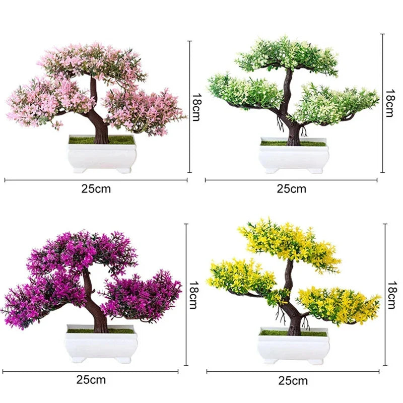 Artificial Bonsai Plants, Potted Home Decoration